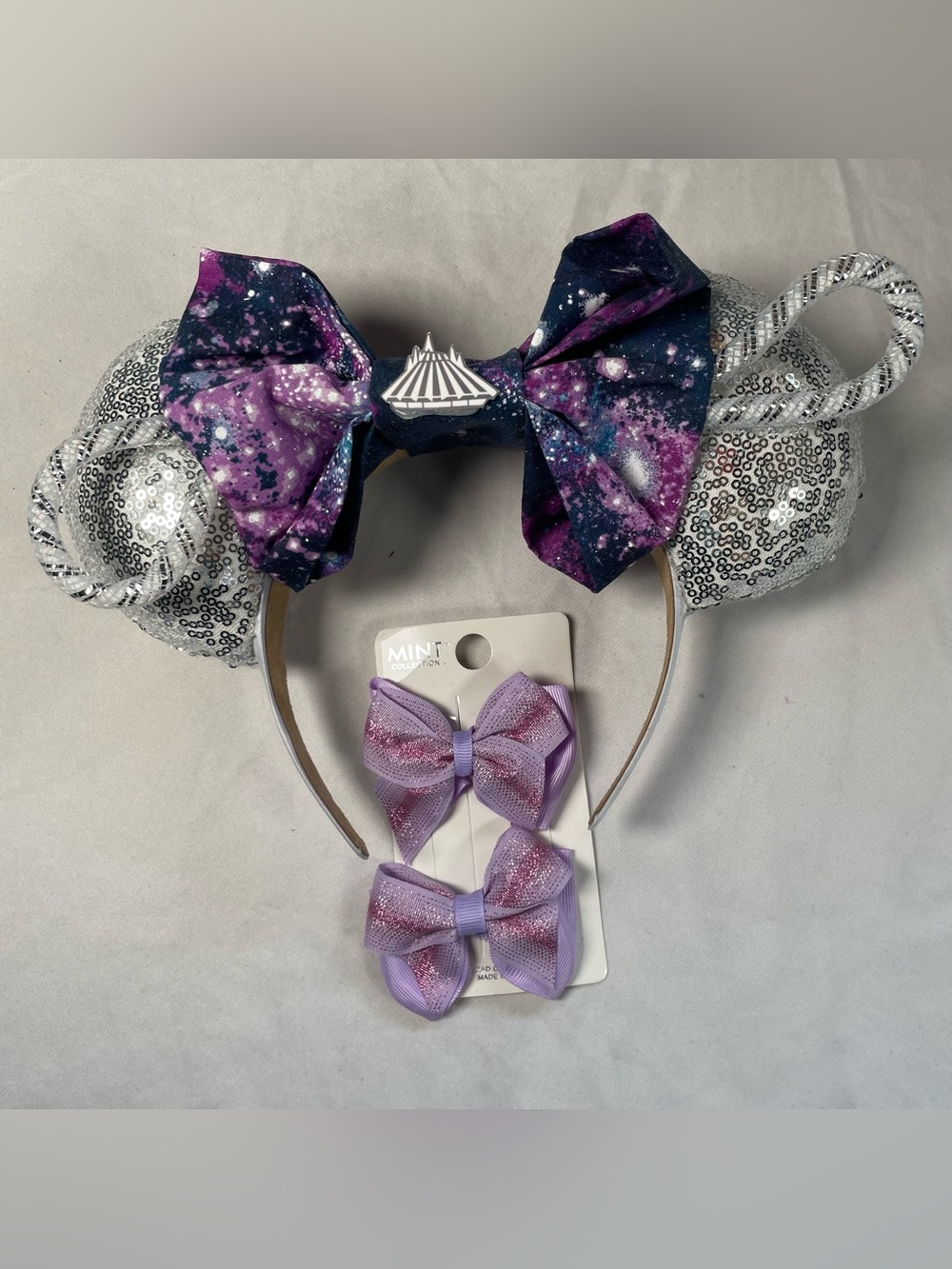 Light Up Disney Space Mountain Mouse Ears Headband And Free Gift New (Other)
